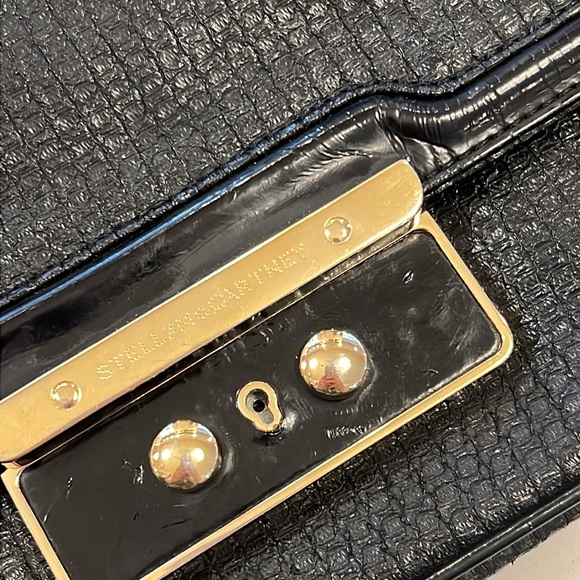 💕HP💕Stella McCartney black faux leather and gold clutch - Picture 16 of 16